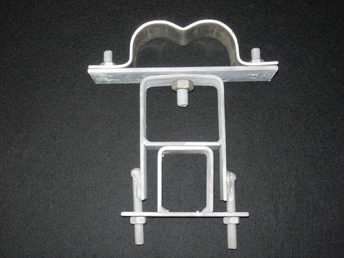 Bases para celosía interior y exterior con abrazadera metálica doble